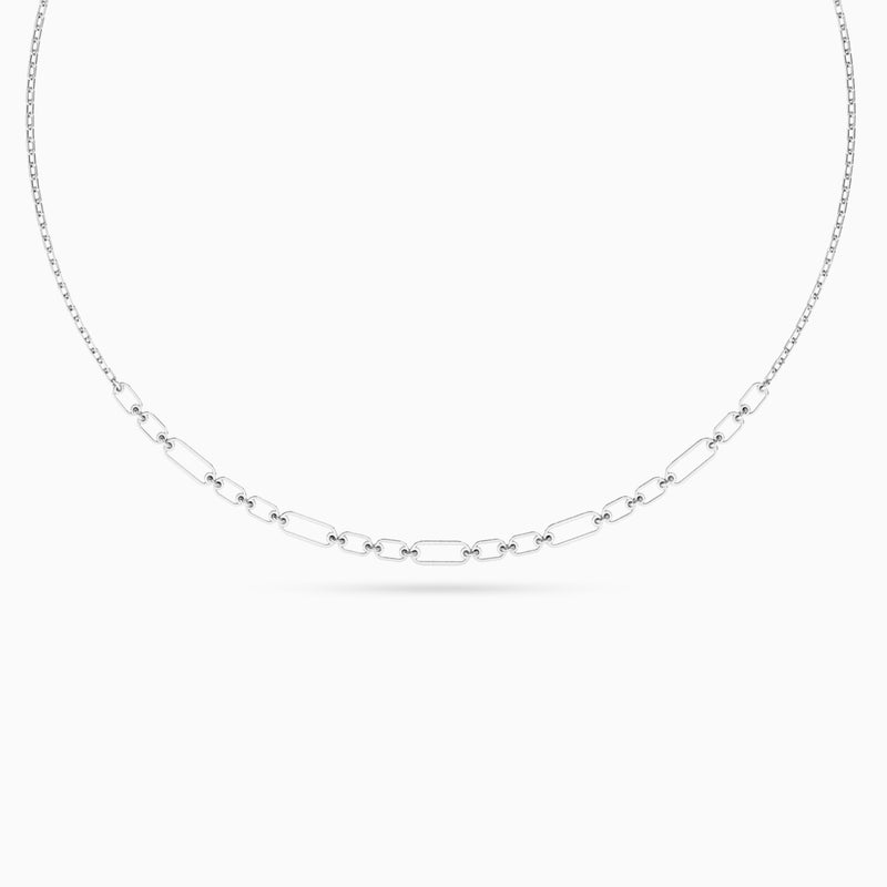 ويفز من لازوردي سلسلة شكل وصلات بيبركليب ممتدة فضة - Image 1